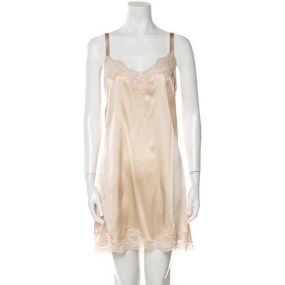 Dolce & Gabbana Dresses & Skirts - Dolce & Gabanna Silk Lace Trim Embellishment Nightgown/ Slip Dress